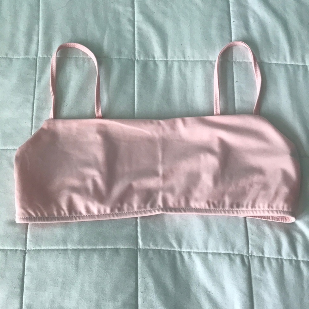 Simple pink bikini top